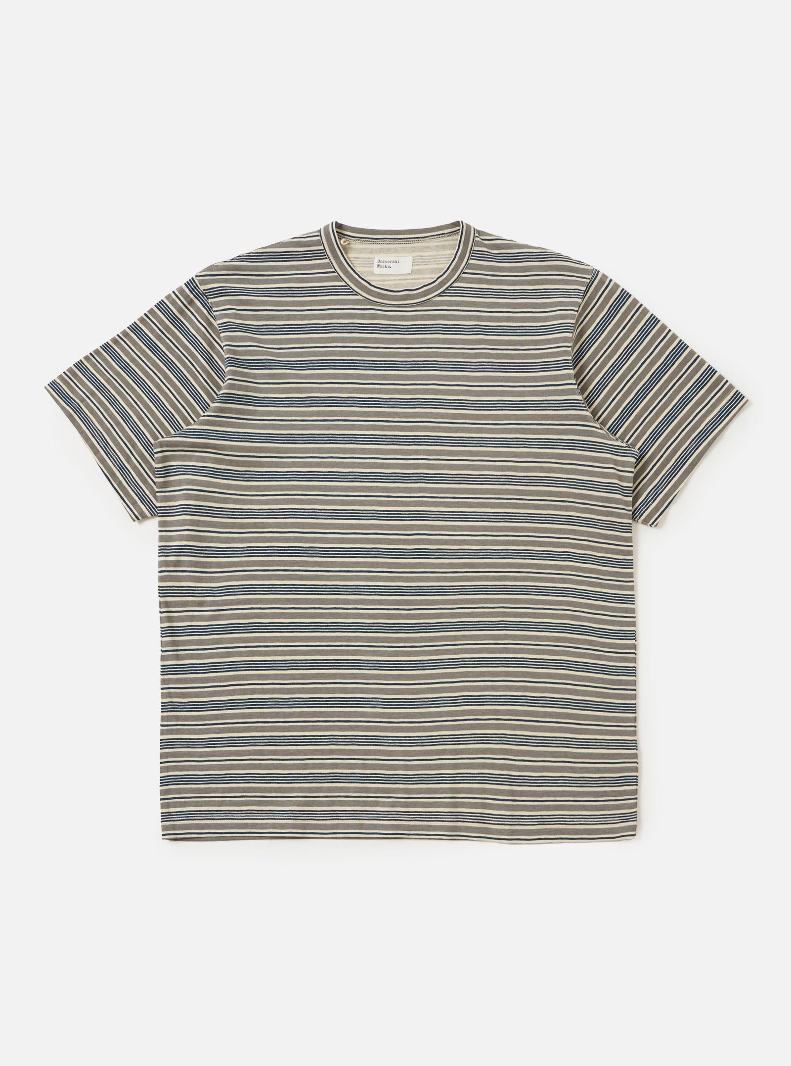 Grey Os Stripe Jersey Core Tee