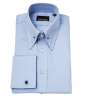 Powder Blue Pin Collar Loose-Fit Shirt