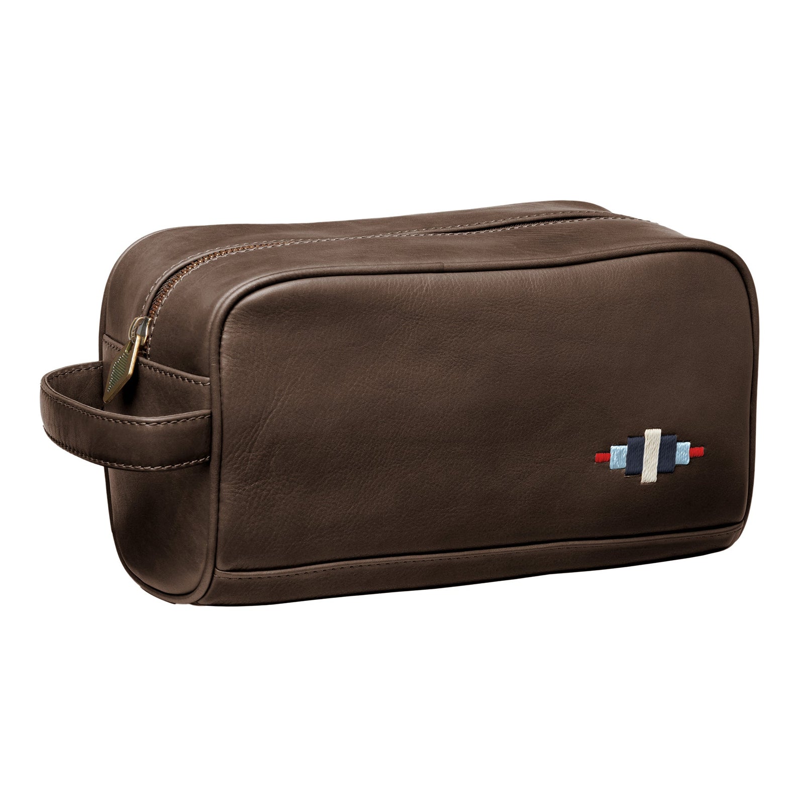 Hombre Washbag Brown Leather