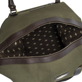 Caballero Large Travel Bag Brown Leather And Canvas