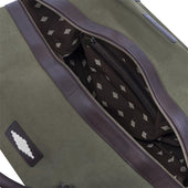 Varon Small Travel Bag Brown Leather And Canvas