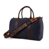 Varon Small Travel Bag Brown Leather And Canvas
