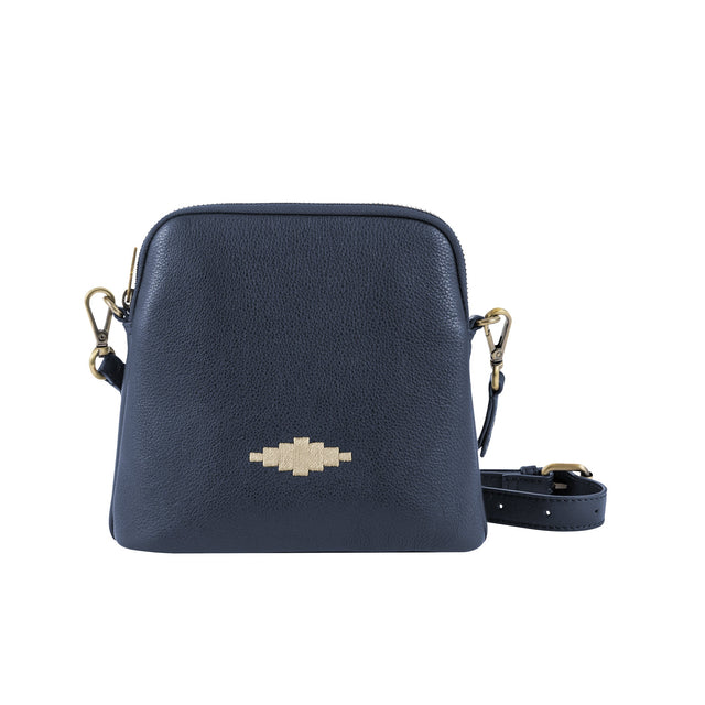 Belleza Crossbody Bag - Navy Leather