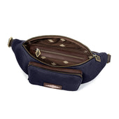Rinonera Crossbody Bag Leather And Canvas