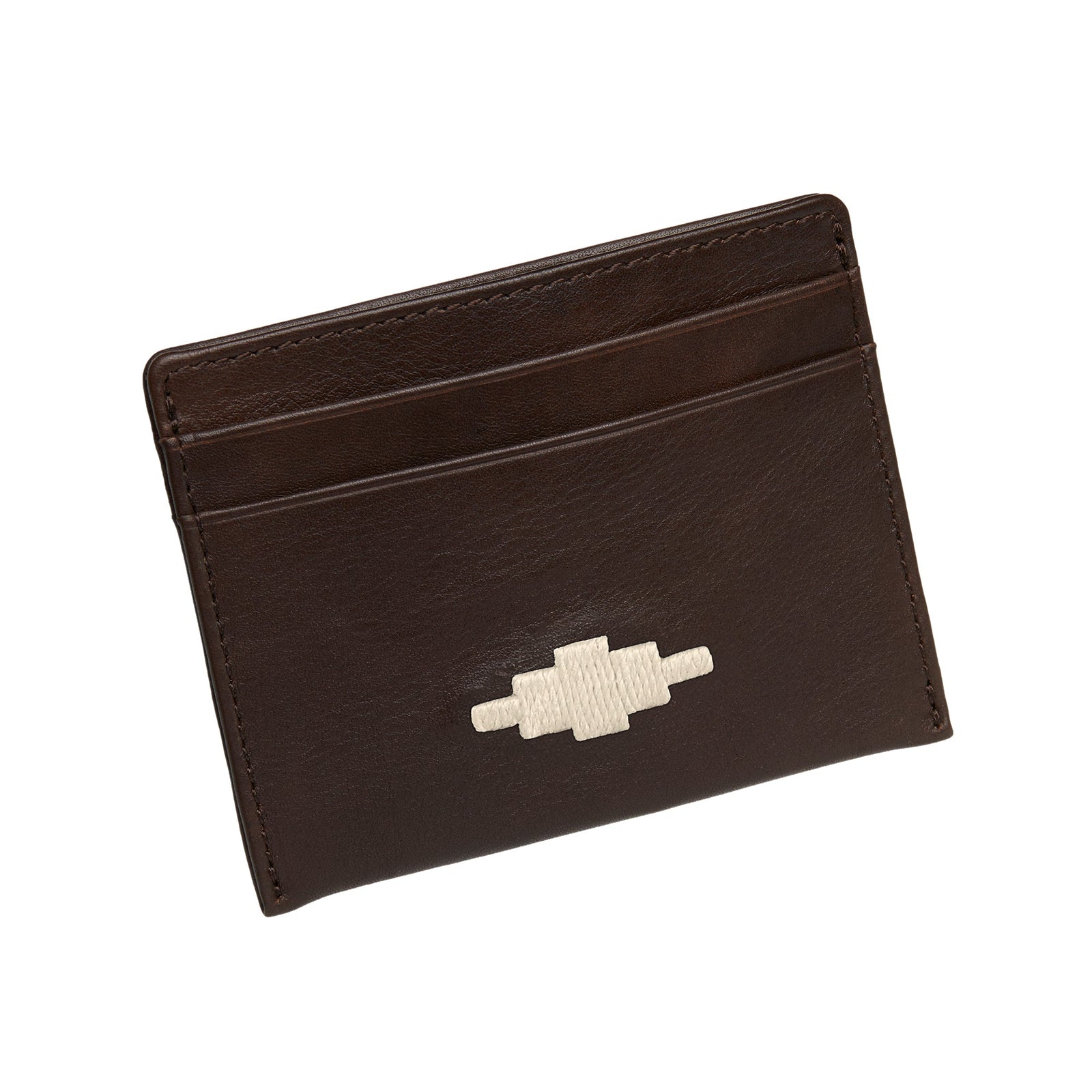 Rombo Card Slip Brown Leather