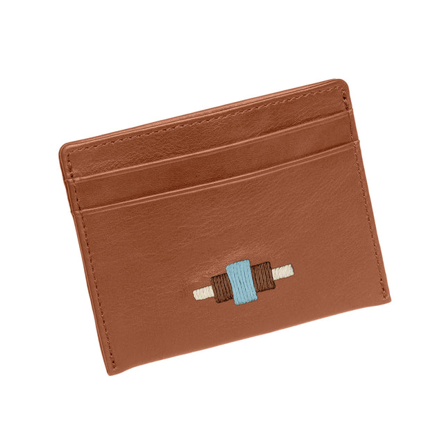 Rombo Card Slip - Tan Leather