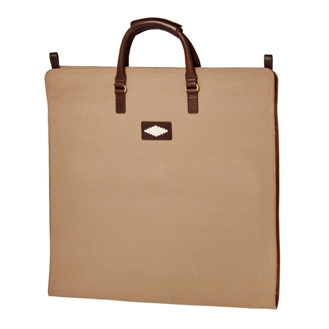 Traje Suit Cover - Brown Leather and Sand Canvas
