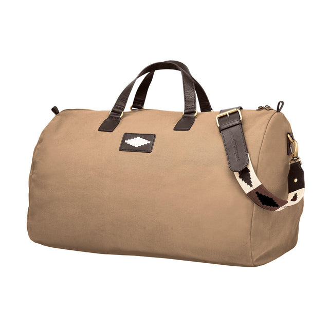 Traje Holdall - Brown Leather and Sand Canvas