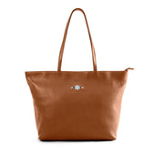 Trapecio Tote Bag Black Leather