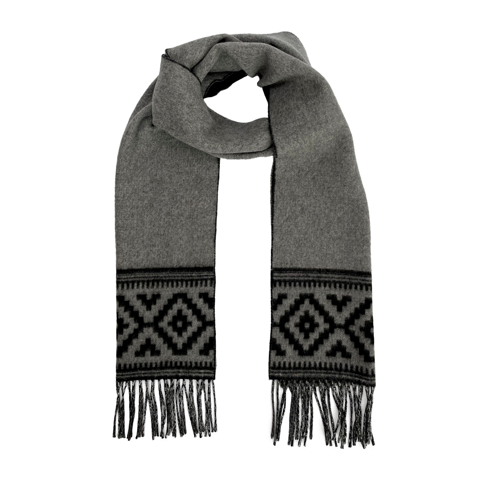 Azteca Wool Scarf Grey