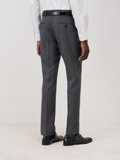 Pantalon Coordonnable Regular En Laine Grise Prince De Galles