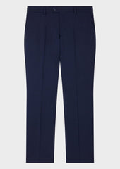 Pantalon Coordonnable Regular En Laine Bleu Marine Prince De Galles