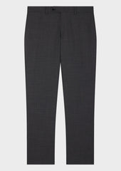 Pantalon Voyage Coordonnable En Laine Marzotto Unie Grise