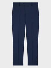 Pantalon Coordonnable Regular En Laine Marzotto Unie Bleu Indigo