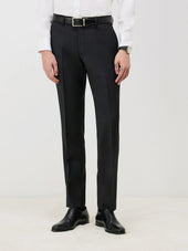 Pantalon coordonnable Regular en laine Marzotto unie noire