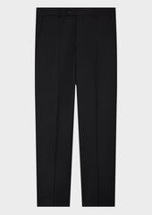 Pantalon Coordonnable Regular En Laine Marzotto Unie Noire