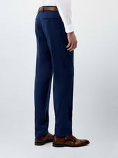 Pantalon Coordonnable Regular En Laine Zignone Bleu Indigo