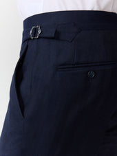 Pantalon Coordonnable Slim En Laine M Lang E Bleu Marine