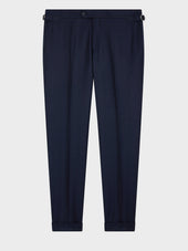Pantalon Coordonnable Slim En Laine M Lang E Bleu Marine