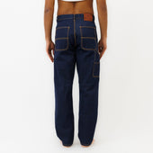 Pantalon DN Charpentier Coupe Ample Bleu Un Lavage