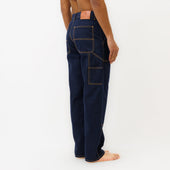Pantalon DN Charpentier Coupe Ample Bleu Un Lavage