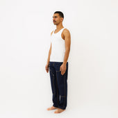 Pantalon DN Charpentier Coupe Ample Bleu Un Lavage