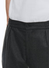 Pants Lastiqu En Flanelle De Laine