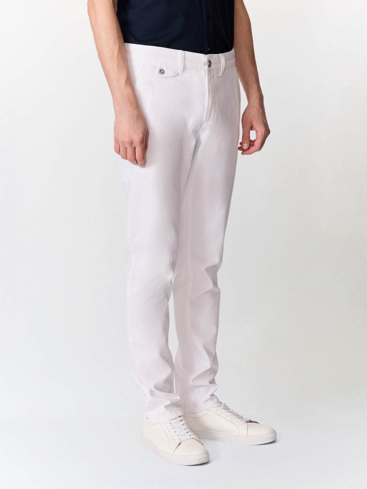 Chino Slack Slim En Coton Stretch Blanc
