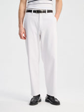 Chino slack regular en coton stretch blanc