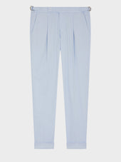 Chino Slack Slim En Coton Stretch 7 8 Bleu Ciel