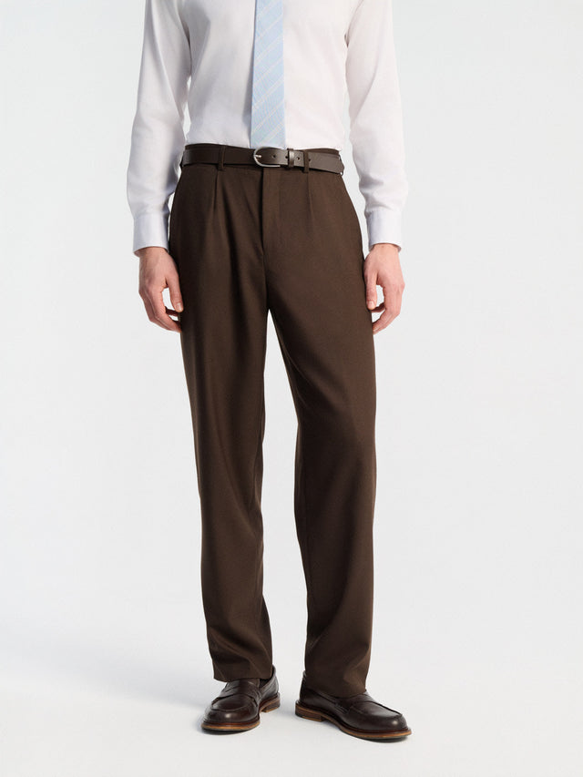 Pantalon coordonnable regular marron