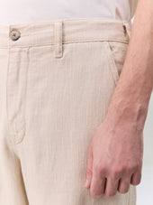 Chino Slack Regular En Coton Beige