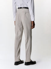 Pantalon Coordonnable Slim En Lin Et Coton Gris