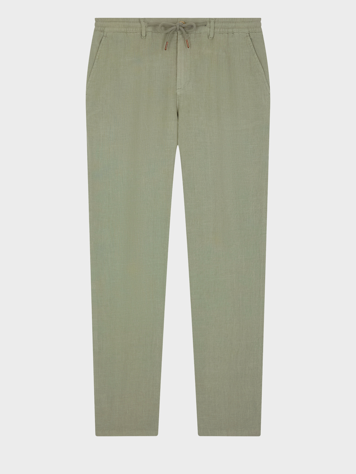 Pantalon Casual Semi Regular En Lin Kaki