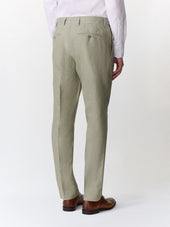 Pantalon Coordonnable Slim En Lin Kaki