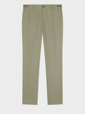 Pantalon Coordonnable Slim En Lin Kaki