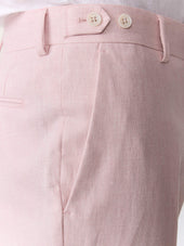 Pantalon Coordonnable Slim En Coton Et Lin P Le