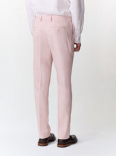 Pantalon Coordonnable Slim En Coton Et Lin P Le