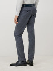 Pantalon Coordonnable Slim En Laine M Lang E Bleu Turquin Prince De Galles