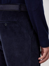 Pantalon Coordonnable Slim En Velours C Tel Bleu Marine