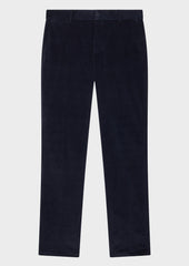 Pantalon Coordonnable Slim En Velours C Tel Bleu Marine