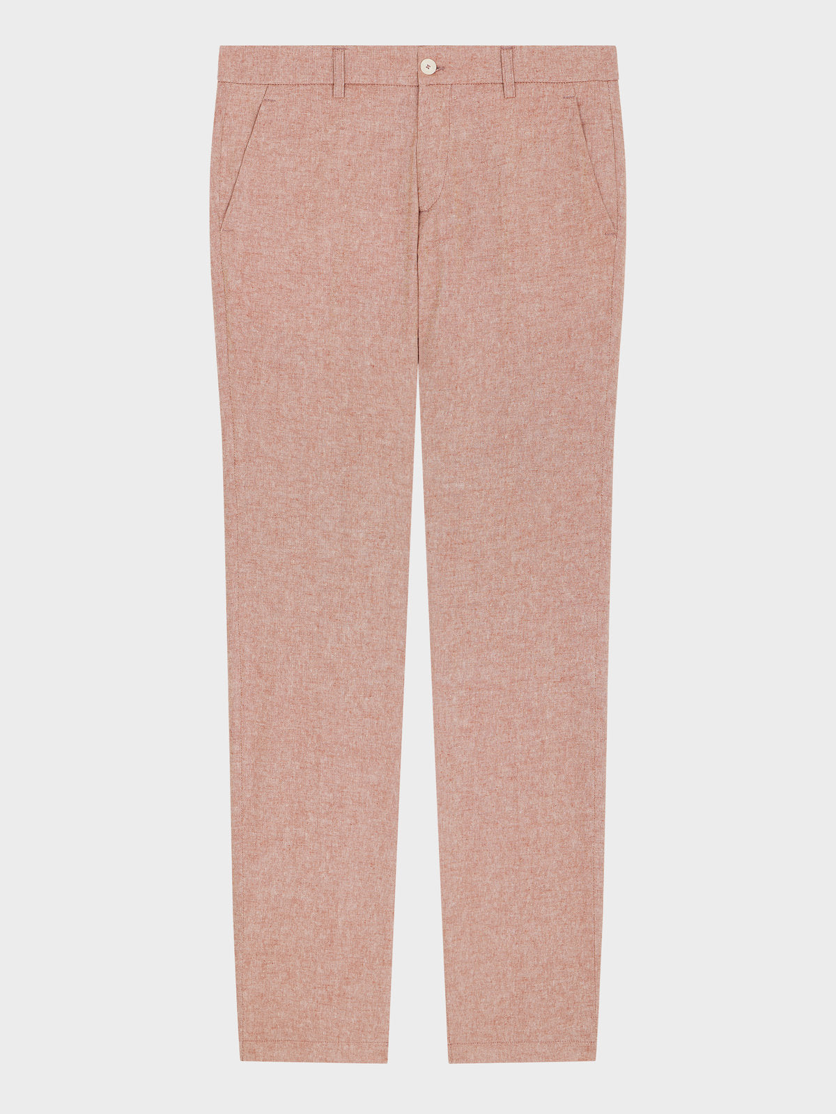 Pantalon Coordonnable Slim En Coton Et Lin Unis