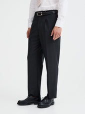 Pantalon coordonnable en laine anthracite