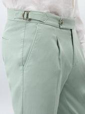Chino Slack Slim En Coton Stretch 7 8 Vert D Eau