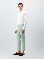 Chino Slack Slim En Coton Stretch 7 8 Vert D Eau