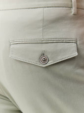 Chino Slack Slim En Coton Stretch Vert D Eau