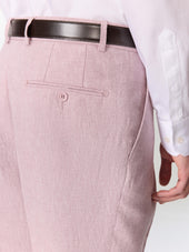 Pantalon Coordonnable Slim En Lin Violet