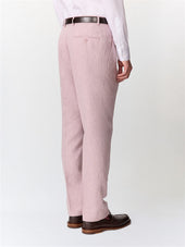 Pantalon Coordonnable Slim En Lin Violet
