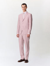 Pantalon Coordonnable Slim En Lin Violet