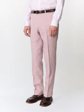 Pantalon coordonnable slim en lin violet